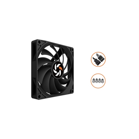 QUẠT TẢN NHIỆT KOOFAYE XT-9015-K BLACK (MÀU ĐEN/ 90MM/ MỎNG 15MM)