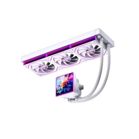 TẢN NHIỆT NƯỚC AIO JUNGLE LEOPARD PROFLOW 360 SE WHITE ARGB (MÀU TRẮNG/ MÀN HIỂN THỊ LCD)