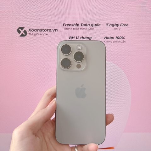 iPhone 15 Pro Max Tự Nhiên 256GB Cũ-99k-P86_KH/A-BH 12 tháng-Q9D76N