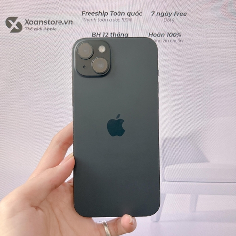 iPhone 15 Plus Đen 128GB LL/A Cũ- 99k-P90-BH 12 tháng -9TT972