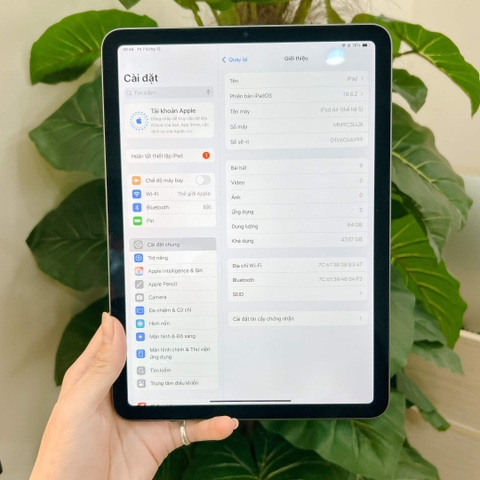 iPad Air 5 Xám 64GB Wifi-99K-P98-LL/A-BH 12 tháng- C46V99