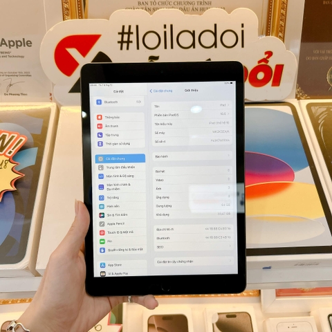 iPad Gen 9 Xám 64GB Wifi Cũ - 99K- P84-ZAA- BH 12 tháng- 7M19X4