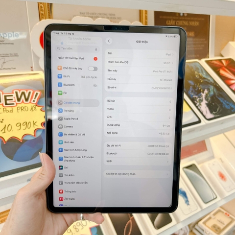 iPad Pro 11 2020 Xám 128GB cũ Wifi -99K-P95-LLA-BH 12 tháng-ZUPTRF