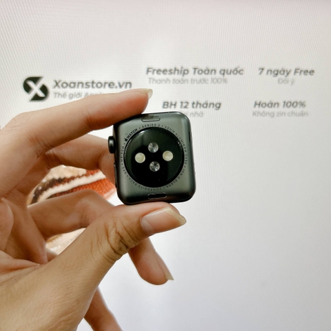 Apple Watch Series 3 nhôm 38mm Cũ GPS Đen -98K-BH 12 tháng- NVJ5X0