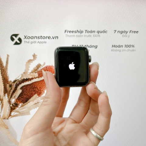 Apple Watch Series 3 nhôm 42mm Cũ GPS Đen -98K-BH 12 tháng- CZJ5X4