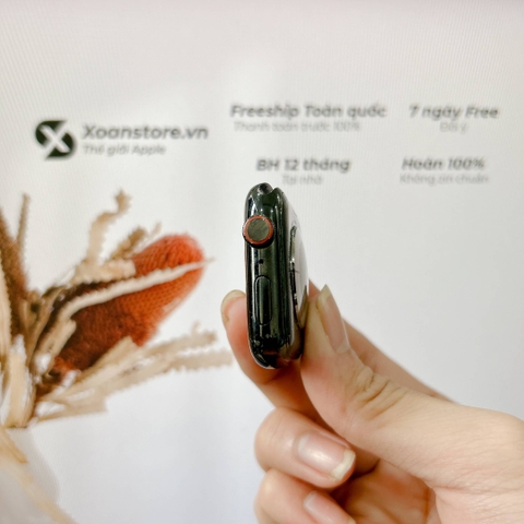 Apple Watch Series 4 thép 44mm Cũ Esim Đen-98k - P100_BH 12 tháng-1ZKDTV