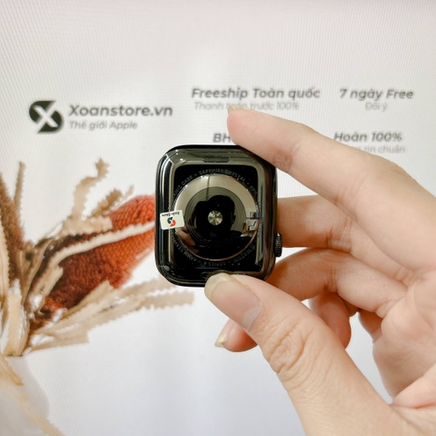 Apple Watch Series 4 thép 44mm Cũ Esim Đen-95k - P100_BH 12 tháng-CKKDTV