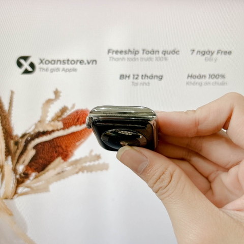 Apple Watch Series 4 thép 44mm Cũ Esim Bạc-99k - P100-BH 12 tháng-O3NKDVC