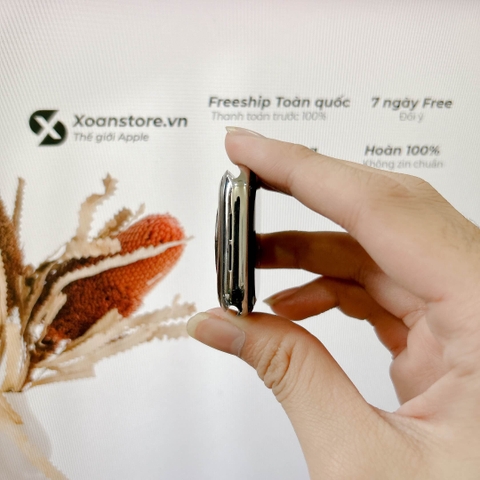 Apple Watch Series 4 thép 44mm Cũ Esim Bạc-99k - P100-BH 12 tháng-O3NKDVC