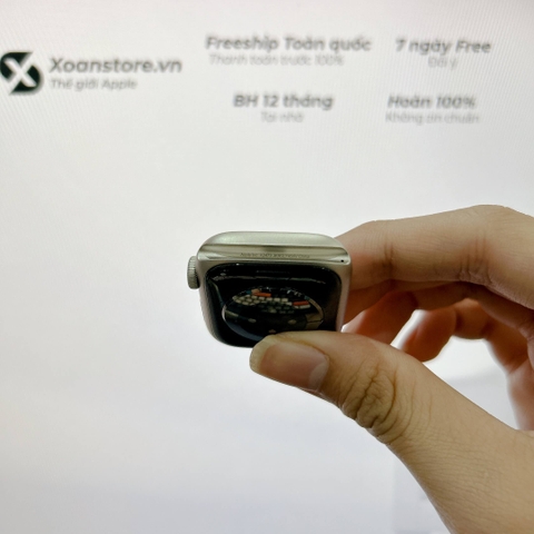 Apple Watch Series 7 nhôm 41mm Cũ GPS Starlight-99K-P100-BH 12 tháng-LY454V