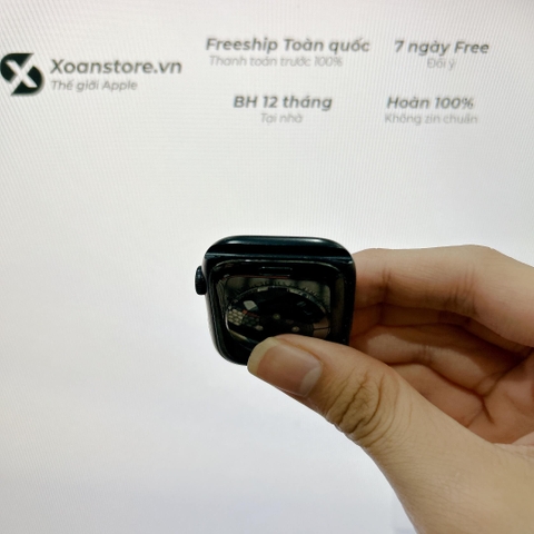Apple Watch Series 7 nhôm 45mm Cũ Esim Đen-99K-P100-BH 12 tháng-9HD41K