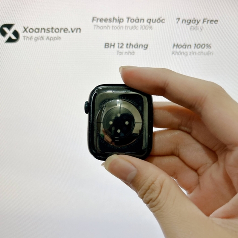 Apple Watch Series 7 nhôm 45mm Cũ Esim Đen-99K-P100-BH 12 tháng-9HD41K