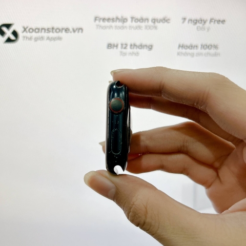 Apple Watch Series 7 nhôm 45mm Cũ Esim Đen-99K-P100-BH 12 tháng-9HD41K