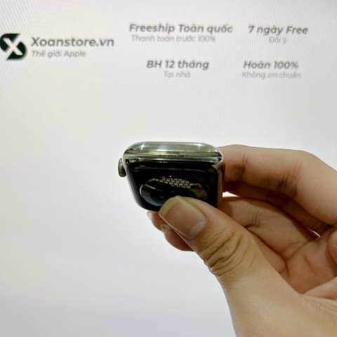 Apple Watch Series 8 thép bạc 45mm Cũ GPS-99K-P95-BH 12 tháng-WL9J6R