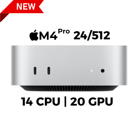 Mac mini 2024 M4 Pro 14CPU 20GPU 24GB 512GB Mới