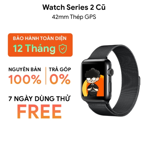 Apple Watch Series 2 nhôm, thép 38mm 42mm giá rẻ, trả góp 0%, bảo 