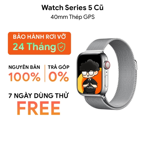 Apple Watch Series 5 Thép 40mm Cũ (GPS/ESIM)