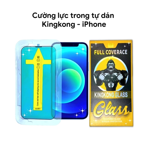 Cường lực trong tự dán Kingkong - iPhone