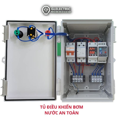 Tủ điều khiển bơm nước 1 pha | An toàn phao điện - Bảo vệ máy bơm