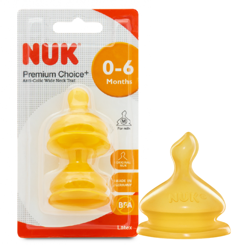 Set 2 Núm Ti NUK Premium Choice+ Cao Su S1– M cho bé từ 0-6 tháng