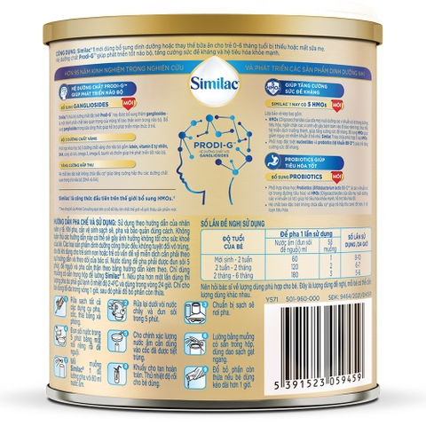 Sữa Bột Similac Số 1 Dinh Dưỡng 5G 400g (0-6 Tháng)