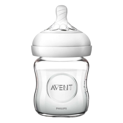 Bình sữa thủy tinh Philips Avent Natural cổ rộng mô phỏng tự nhiên 120ml (SCF671/13)