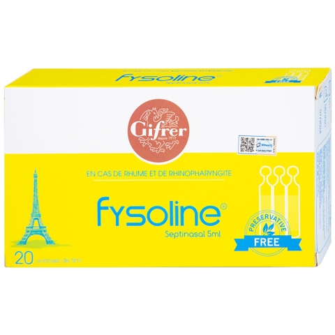 💧 Nước muối sinh lý Fysoline Cam (Anti-septic) – Kháng khuẩn – Kháng viêm nhẹ, giúp bé sạch mũi – mắt – miệng mỗi ngày