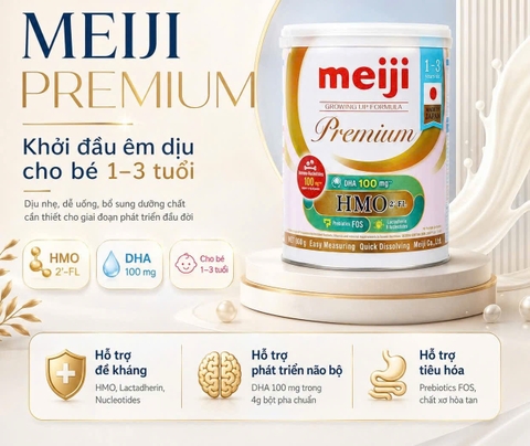 Sữa Meiji Growing Up Formula Premium 800g (12-36 Tháng) Có Tốt Không? Review Chi Tiết Từ Dược Sĩ &amp; Mẹ Bỉm
