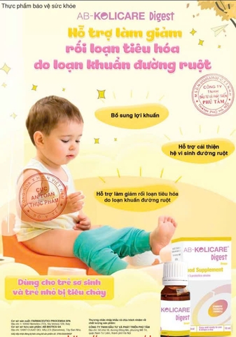 Men Vi Sinh AB Kolicare Digest 10ml 2026 – Men Vi Sinh Cho Trẻ Sơ Sinh Trẻ Nhỏ Rối Loạn Tiêu Hóa Tiêu Chảy Loạn Khuẩn Đường Ruột Kháng Sinh Chính Hãng Pháp Giá Rẻ Hỗ Trợ Cân Bằng Hệ Vi Sinh Tăng Miễn Dịch