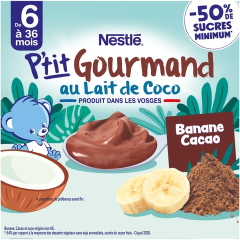 🌟 SỮA CHUA THỰC VẬT NESTLÉ P'TIT GOURMAND – SỮA DỪA, CHUỐI & CA CAO, DINH DƯỠNG NGON MIỆNG CHO BÉ TỪ 6 THÁNG TUỔI, LÝ TƯỞNG CHO BÉ DỊ ỨNG ĐẠM SỮA BÒ! 🌟