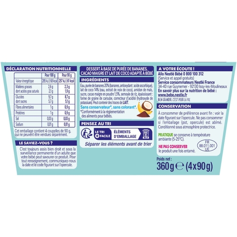 🌟 SỮA CHUA THỰC VẬT NESTLÉ P'TIT GOURMAND – SỮA DỪA, CHUỐI & CA CAO, DINH DƯỠNG NGON MIỆNG CHO BÉ TỪ 6 THÁNG TUỔI, LÝ TƯỞNG CHO BÉ DỊ ỨNG ĐẠM SỮA BÒ! 🌟