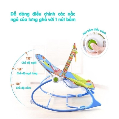 Ghế Rung IBaby - TiiBaby Rocker có nhạc và đồ chơi lục lạc. Dành cho bé từ 0-36 tháng