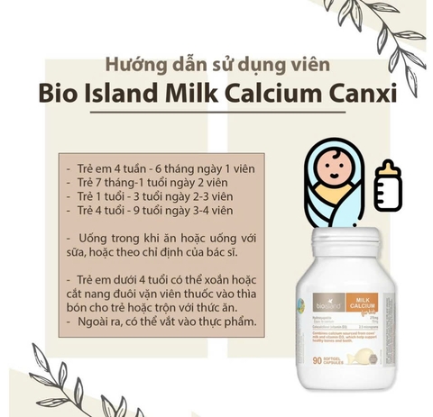 Sữa Canxi Bio Island For Kids – Bổ Sung Canxi Từ Sữa Bò Và Vitamin D3 Cho Trẻ Sơ Sinh Và Trẻ Nhỏ Xương Răng Khỏe Mạnh