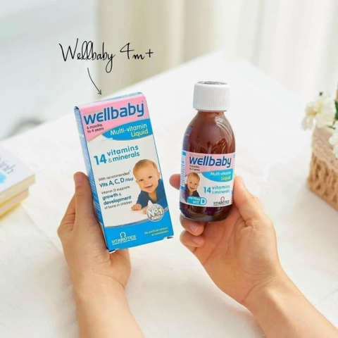 Siro Bổ Sung Vitamin Tổng Hợp Wellbaby Multi-Vitamin Liquid 150ml 2026 – Wellbaby 14 Loại Vitamin & Khoáng Chất Hỗ Trợ Phát Triển Toàn Diện Tăng Cường Miễn Dịch Trí Não Xương Răng Cho Bé Từ 6 Tháng Đến 4 Tuổi Chính Hãng Anh 