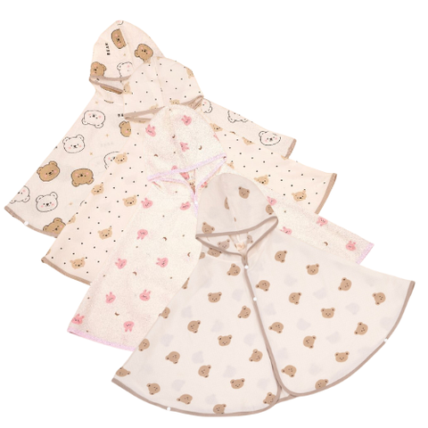 Áo choàng chống nắng Royal Monogram chất vải xốp đũi 1 lớp viền cúc thoáng mát cho 0-4 tuổi