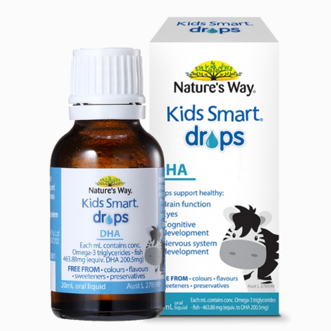 Dung dịch DHA Drops Nature's Way Kids Smart Drops DHA Dạng Giọt Giúp Tăng IQ, Phát Triển Não Bộ Cho Bé 20ml