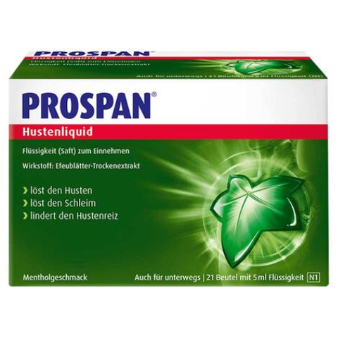 Siro ho điều trị viêm phế quản, tiêu đàm cho bé từ 6 tuổi Prospan Đức dạng gói nước (21 gói)