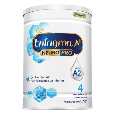 Sữa bột Enfagrow A2 Neuropro 4 dành cho trẻ 3-6 tuổi - 1.7 kg