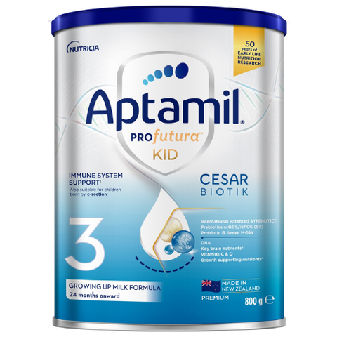 Sữa bột Aptamil Profutuna Cesarbiotik số 3 New Zealand 800g dành cho bé trên 2 tuổi