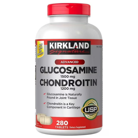 Bổ khớp Glucosamine giúp xương chắc khỏe Glucosamine & Chondroitin 280 viên Kirkland Signature đẩy lùi bệnh viêm khớp, thoái hóa