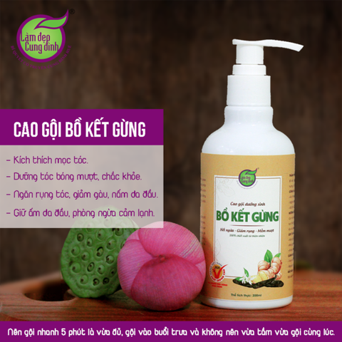 Combo gội dưỡng bồ kết gừng hoa bưởi