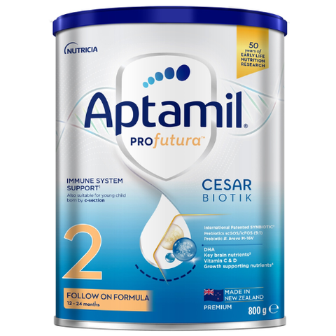 Sữa bột Aptamil Profutuna Cesarbiotik số 2 New Zealand 800g dành cho bé 12 - 24 tháng tuổi