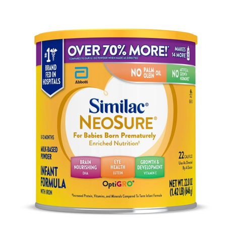 Sữa Bột Similac Neosure Nội Địa Mỹ Cho Bé Nhẹ Cân Sinh Non Thiếu Tháng 0-12 Tháng Hộp 646g