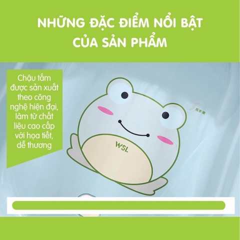 CHẬU TẮM ẾCH CHO BÉ TIỆN LỢI CÓ NÚT THOÁT NƯỚC