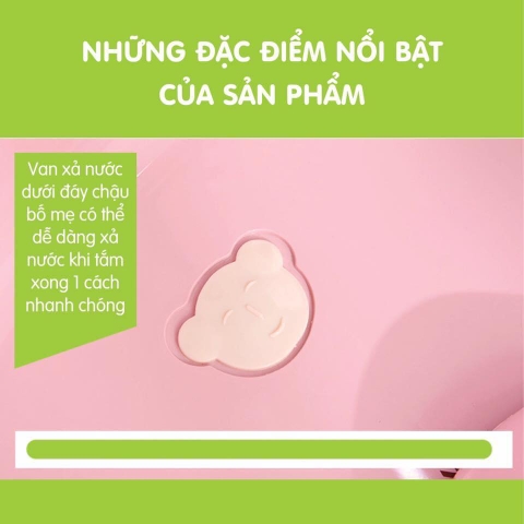 CHẬU TẮM ẾCH CHO BÉ TIỆN LỢI CÓ NÚT THOÁT NƯỚC