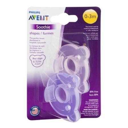 SET 2 TY NGẬM CHỐNG VẨU PHILIPS AVENT BPA FREE SOOTHIE PACIFIER TỪ 0_3 M