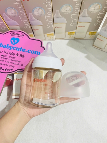 Bình Sữa Pigeon Soft Touch PPSU Plus thế hệ III Nội Địa Nhật 240ml Bé Từ 3M