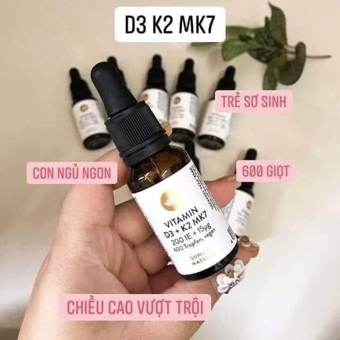 Vitamin D3 K2 MK7 SUNDAY NATURAL TĂNG CHIỀU CAO CHO BÉ - Đức