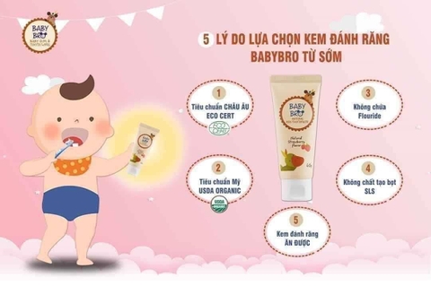 GEL ĐÁNH RĂNG SƠ SINH BABY BRO HƯƠNG DÂU HÀN QUỐC