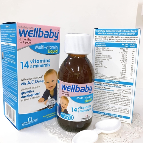 VITAMIN TỔNG HỢP WELLBABY MULTIVITAMIN LIQUID ( ANH )